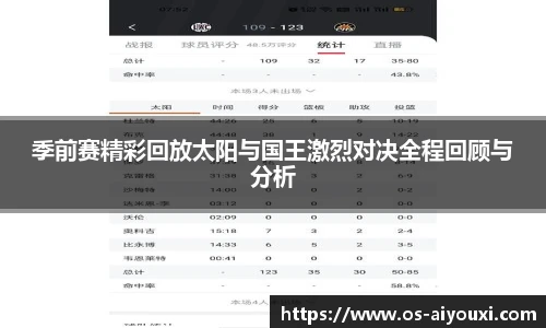 季前赛精彩回放太阳与国王激烈对决全程回顾与分析